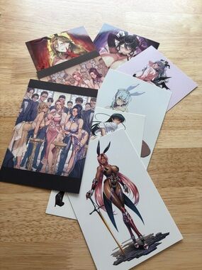 8 Anime Post Cards with Envelopes for Adults